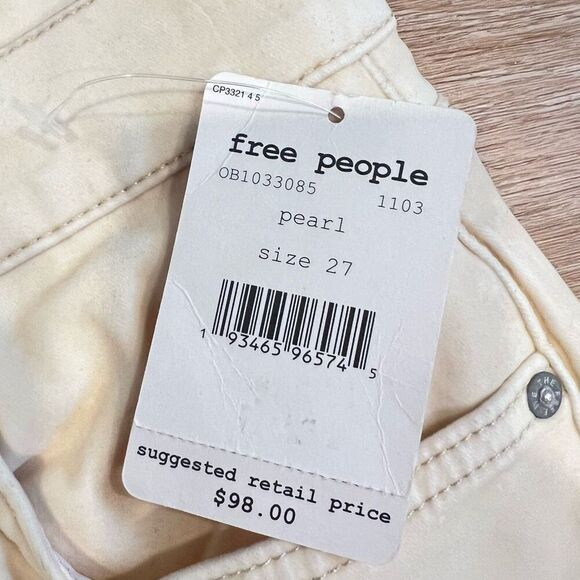 Free People x We the Free, Pearl Velvet Skinny Pants, Raw Ankle Cut, Women’s 27 - Picture 5 of 16